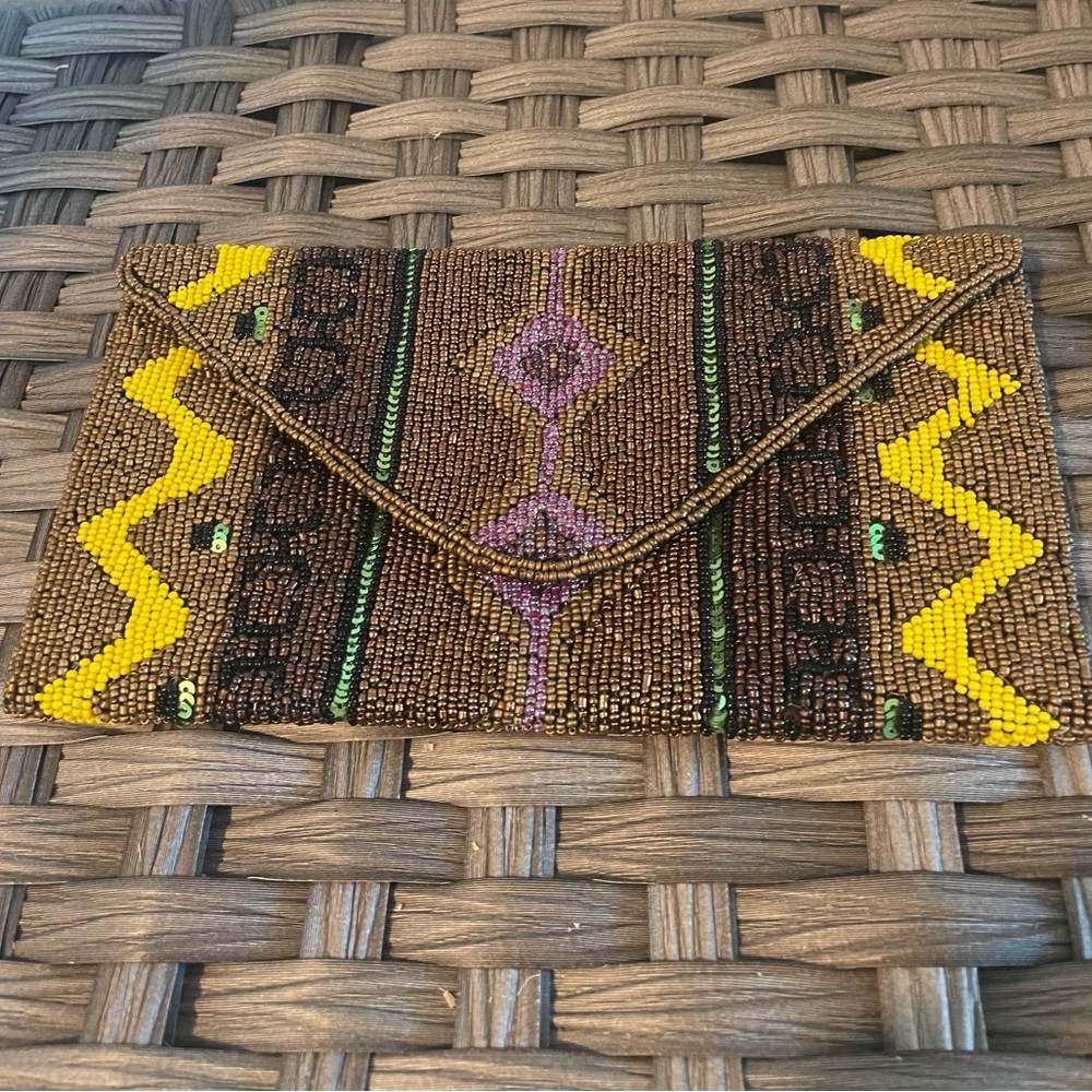 Vintage like new beaded envelope clutch